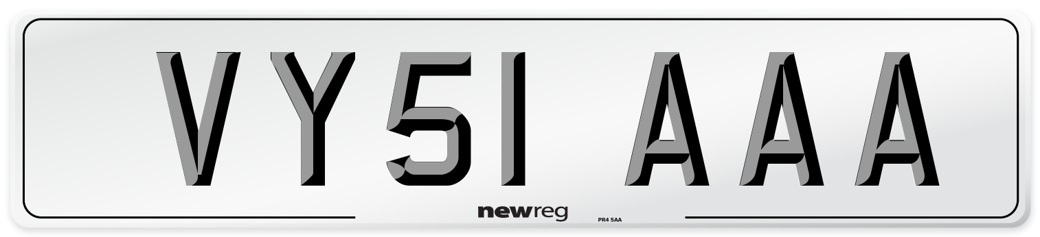 VY51 AAA Number Plate from New Reg